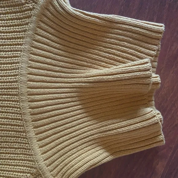 Ribbed Pullover with Ruffled Panel - Picture 4 of 6